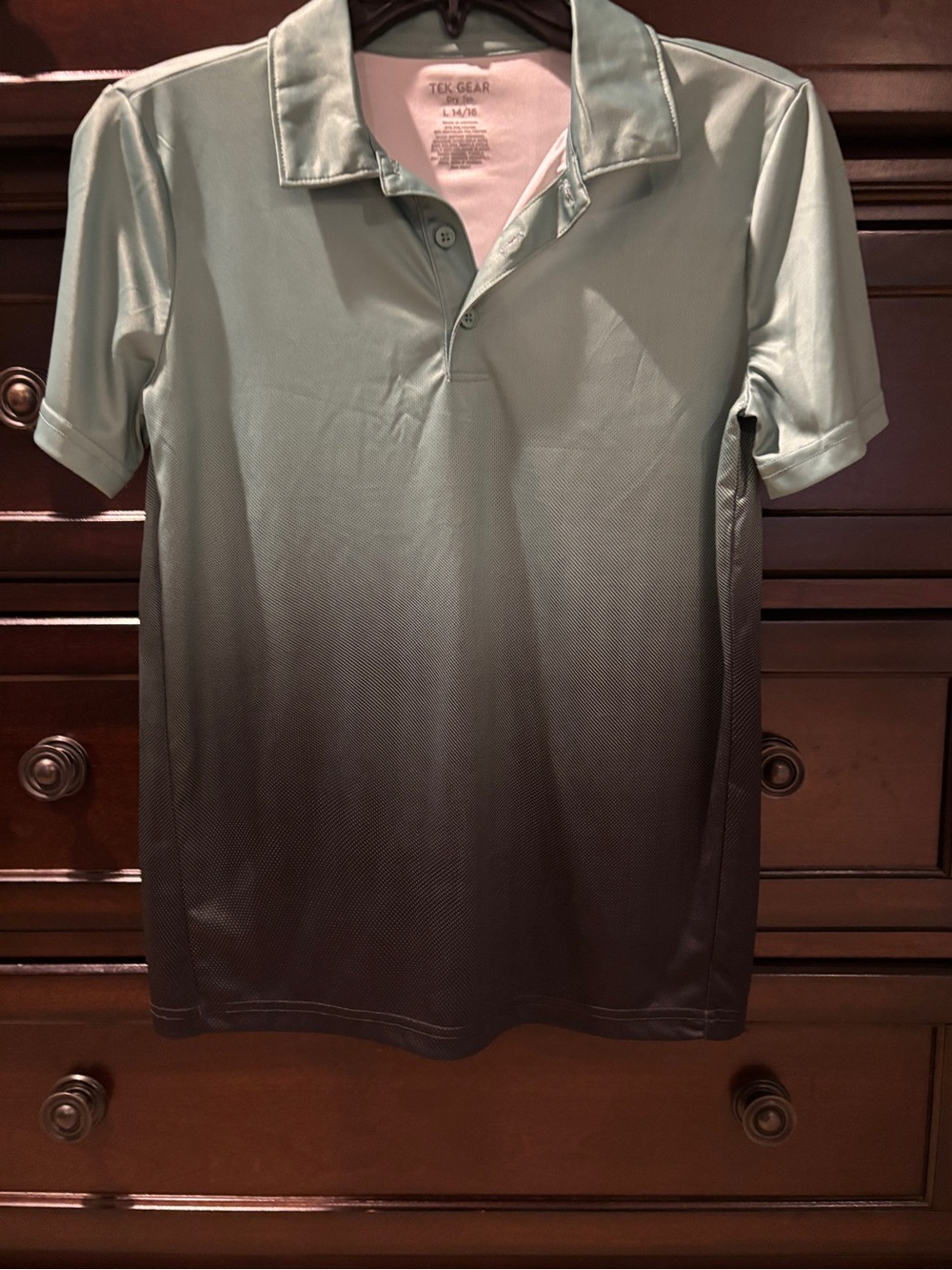 Green polo shirt